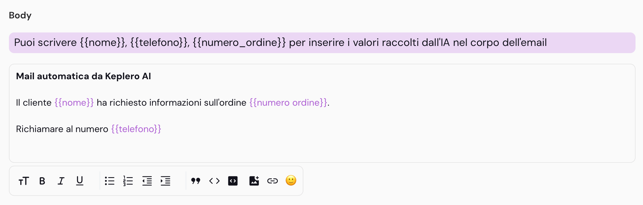 Invio email