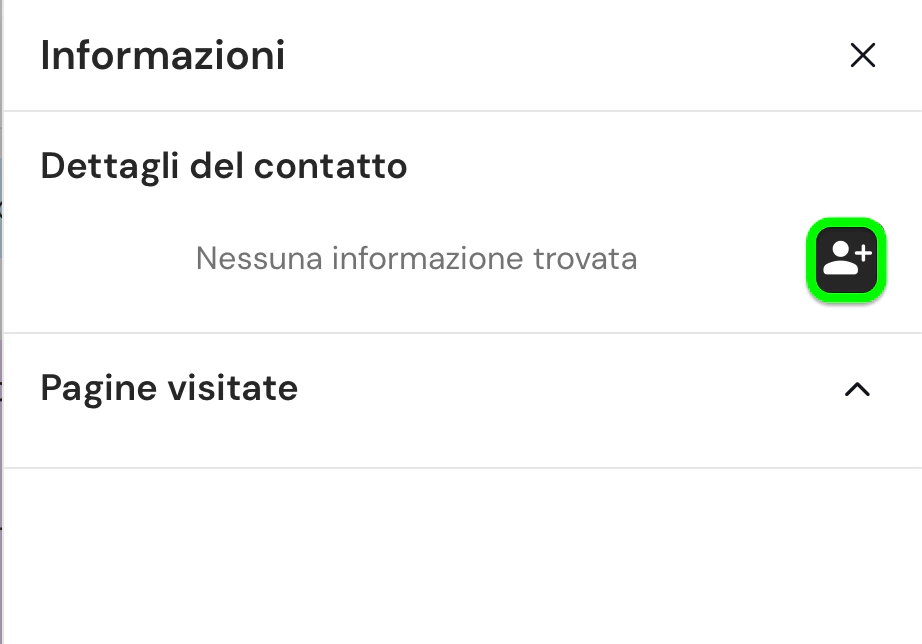Dettaglio del pannello di salvataggio del contatto del cliente nella dasbhaord di Keplero AI