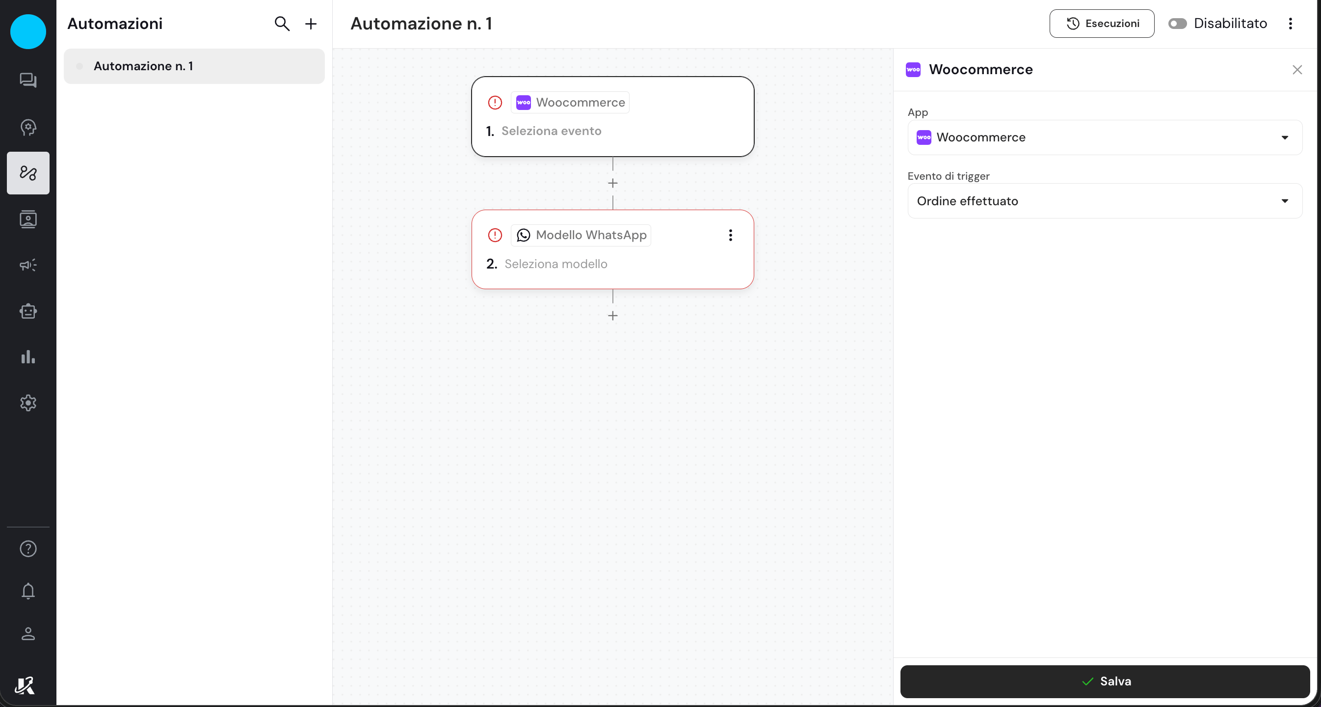 Automazione WooCommerce