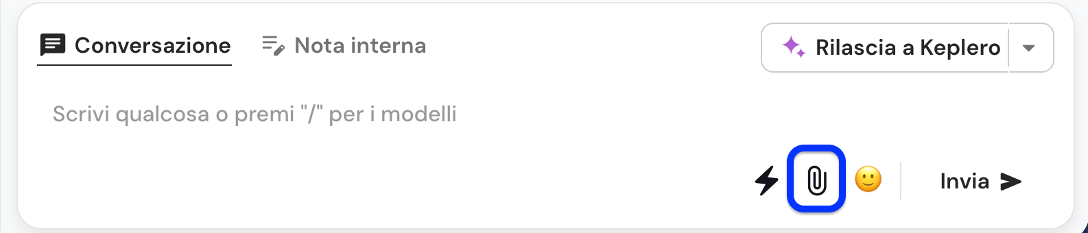 Controllo manuale delle chat nella dasbhaord di Keplero AI
