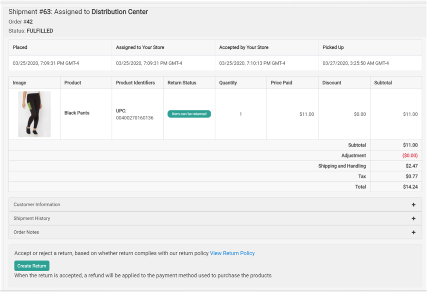 Fulfiller Returns - Kibo Documentation