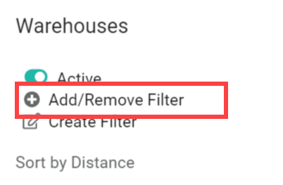 A scenario with a callout for the Add/Remove Filter button