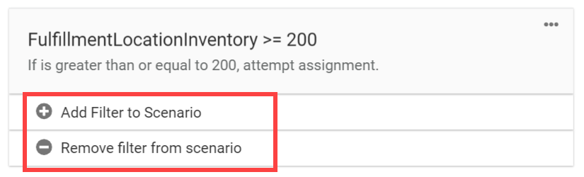 A filter with a callout for the add and remove options