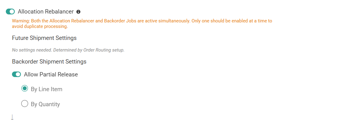Allocation Rebalancer Settings