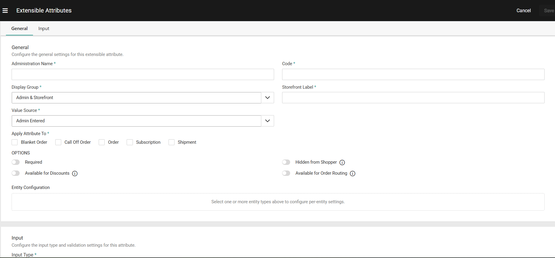 Extensible Header Attributes