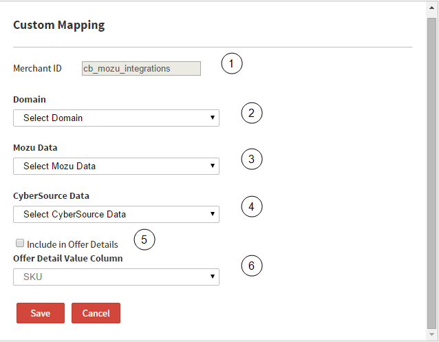 Example of custom mapping configurations