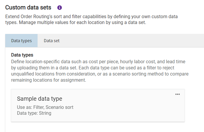 Close-up of the Data Types tab with example data types