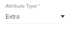 Close-up of the Attribute Type field set to Extra