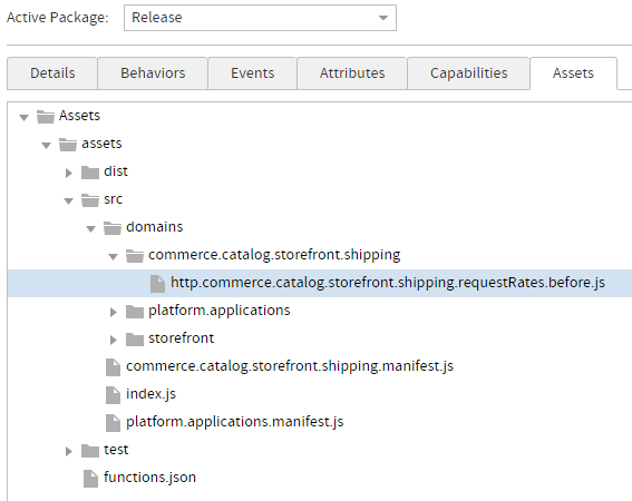 File structure with an example before action highlighted
