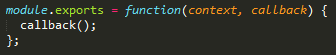 Example of a module.exports callback function