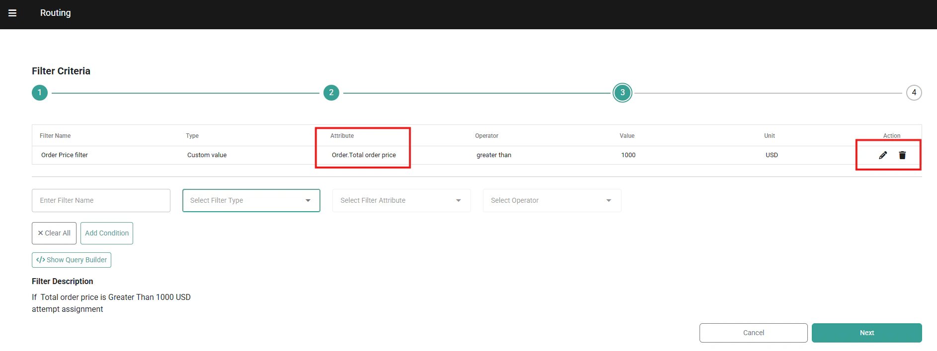 Filter Summary View