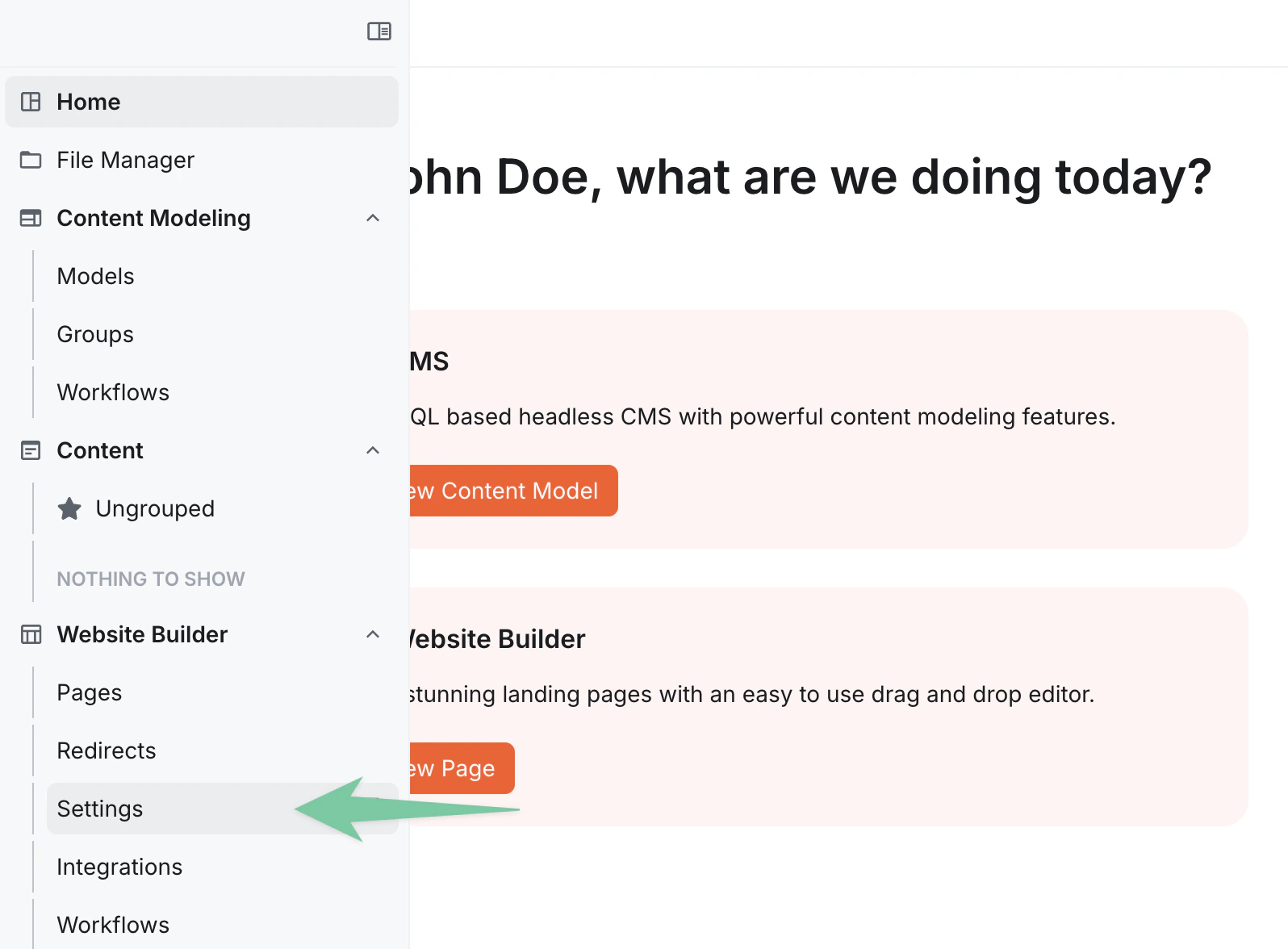 Kibo CMS Website Builder Settings