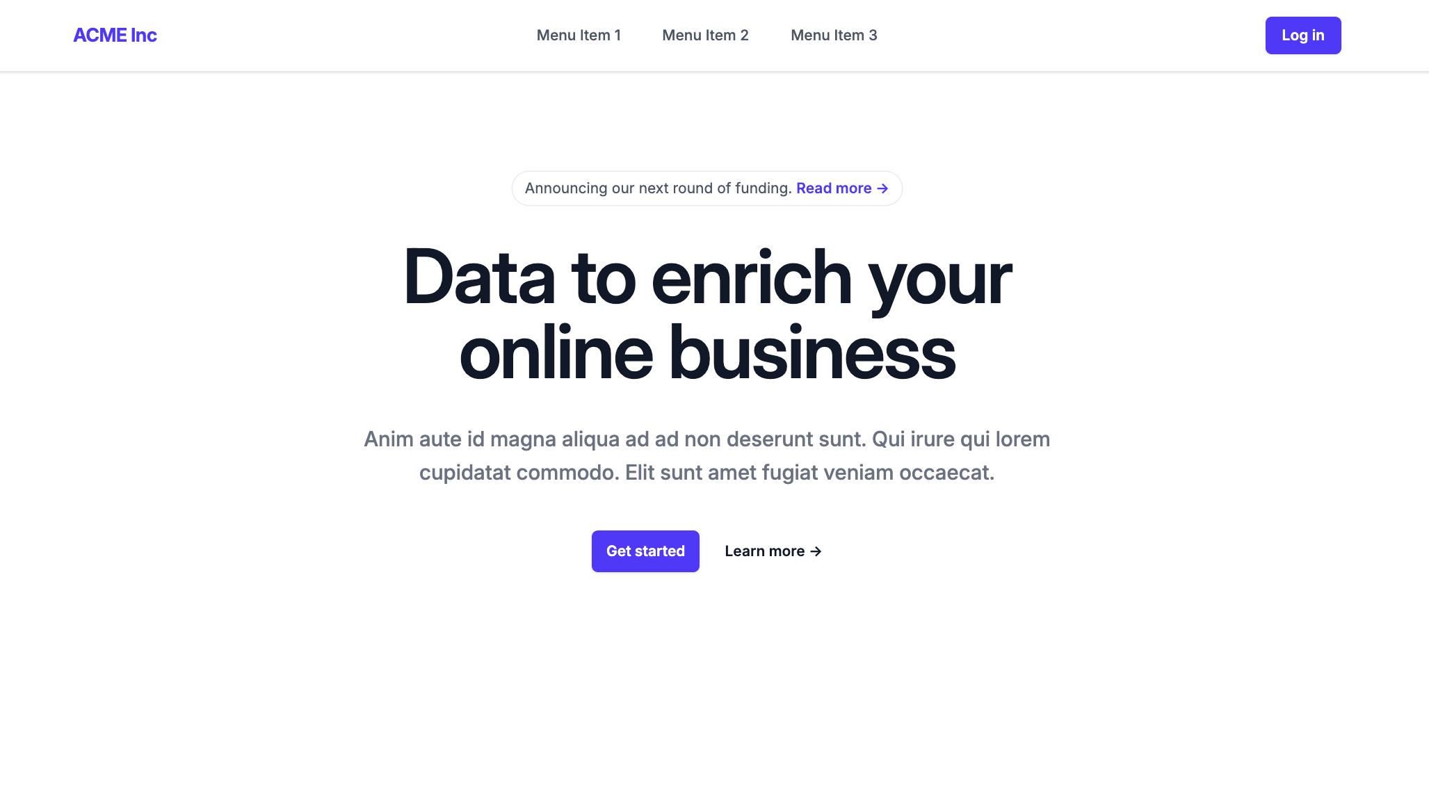 The published page rendered by your Next.js app