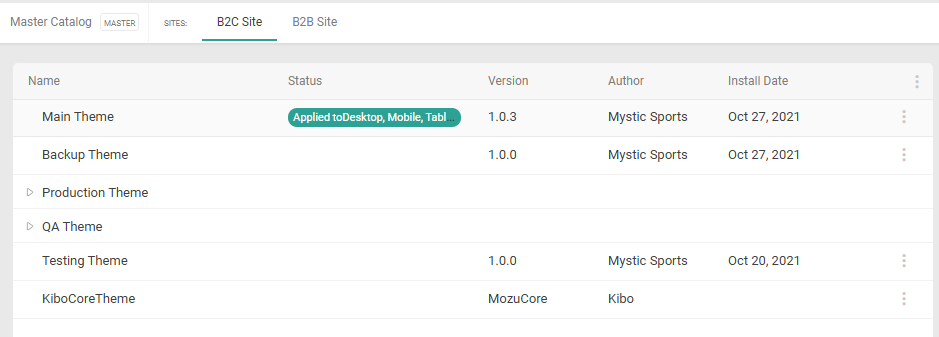 Preview and Apply Themes - Kibo Documentation