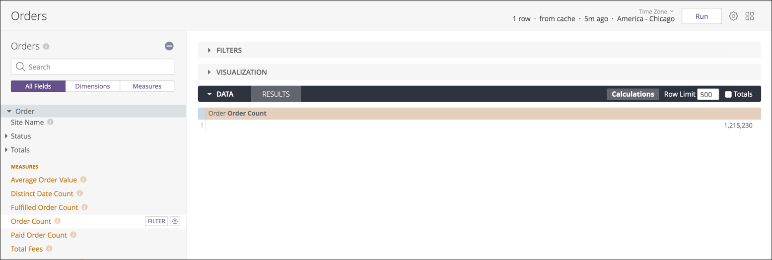 Customization options for what data to include in a custom report