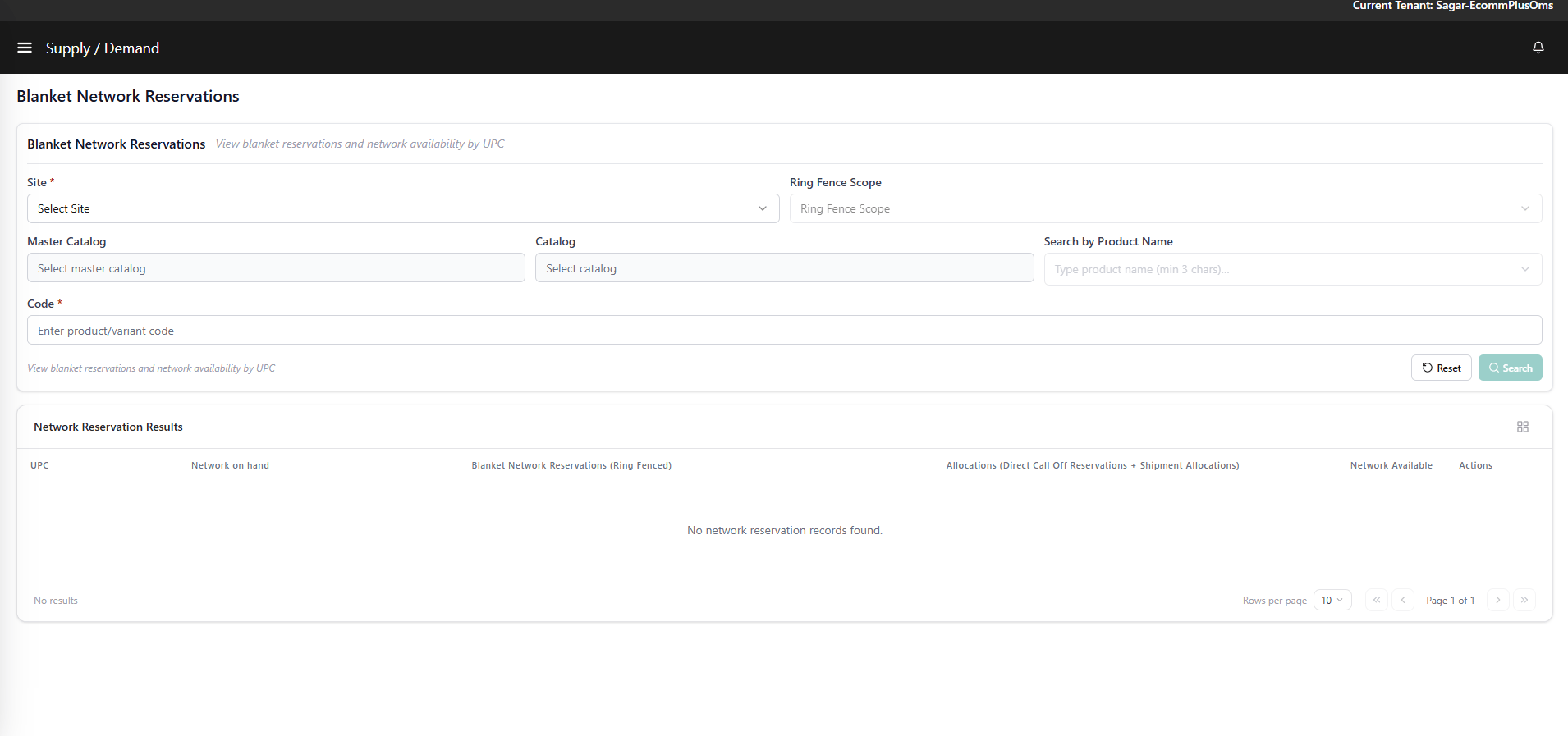 Blanket Network Screen On Inventory UI
