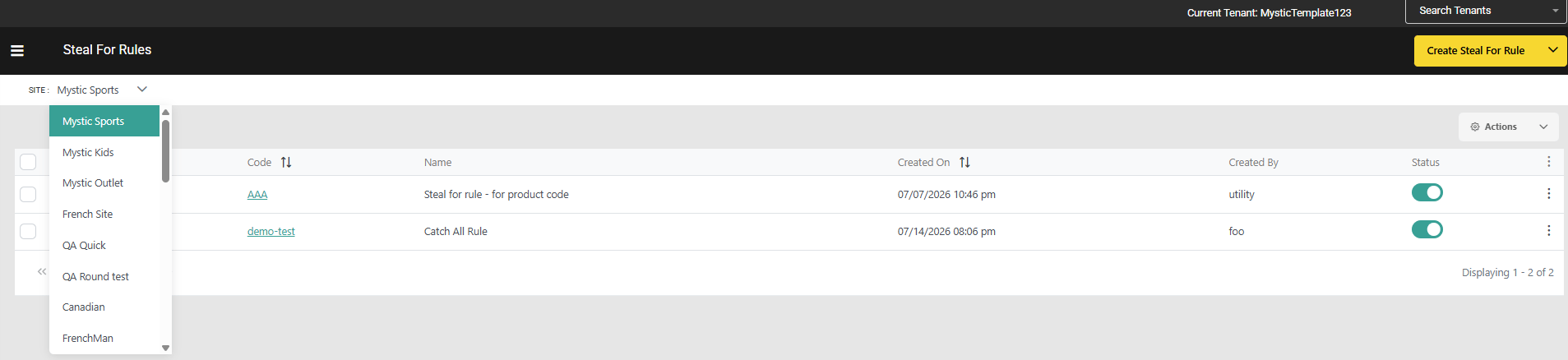 Steal For Rules Site Selector Steal For Rules Site Selector