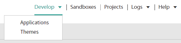 Navigation for "Applications" from Dev Center screen