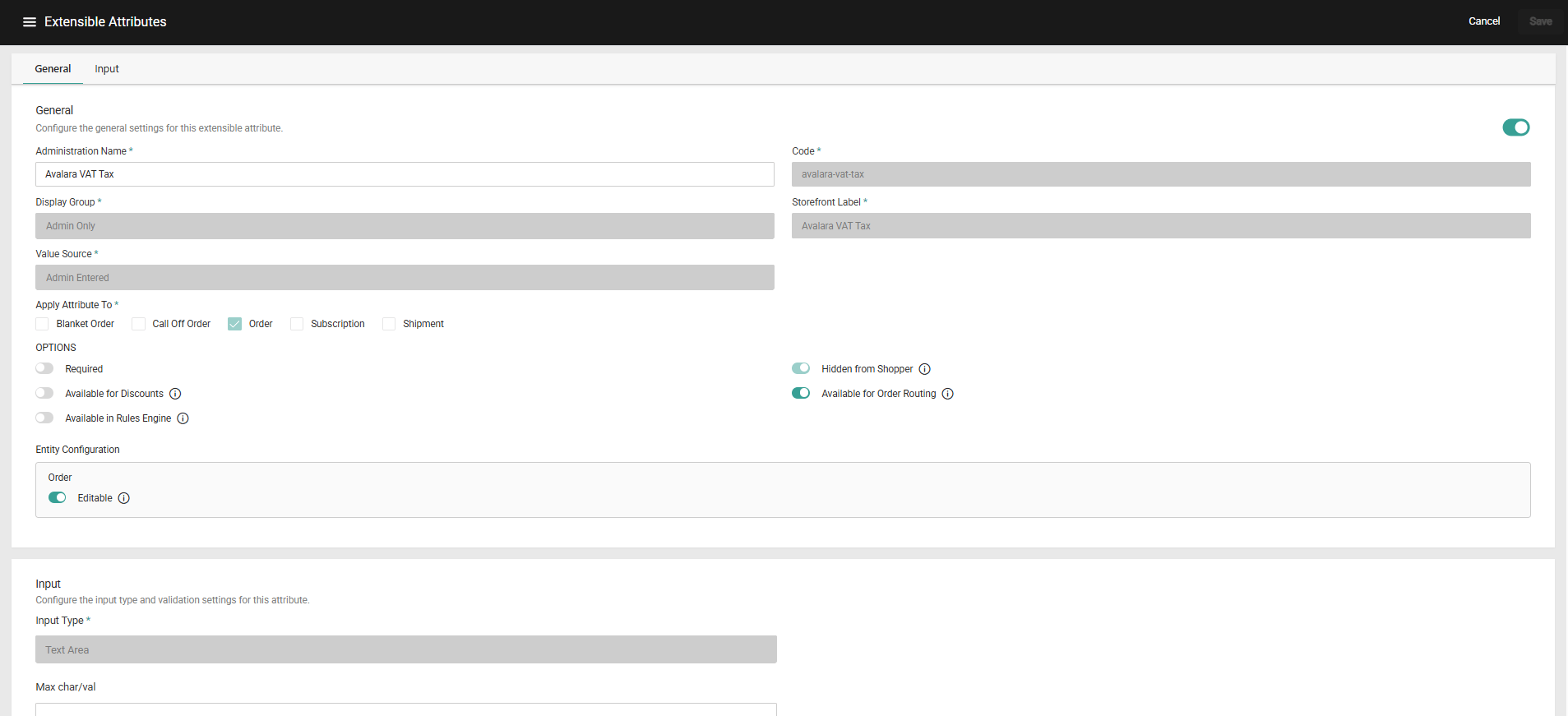 Extensible Attribute Page