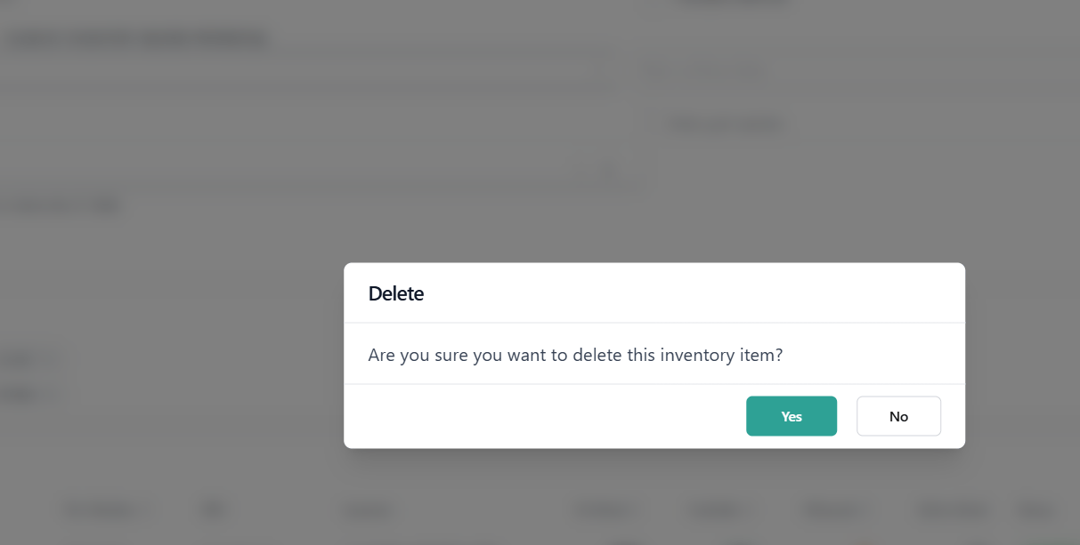 Delete confirmation dialog
