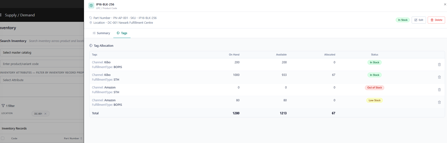 View Inventory Tags