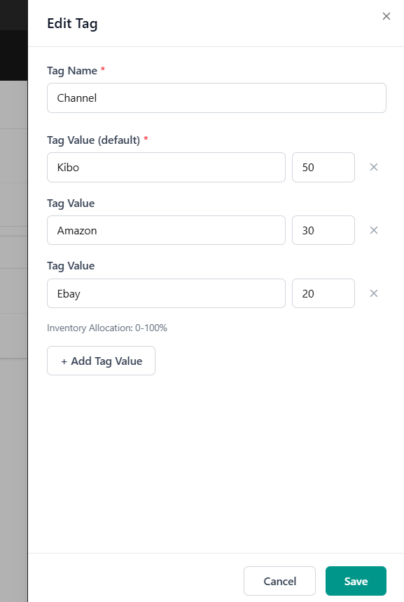 Allocation Percentage Supply Demand UI