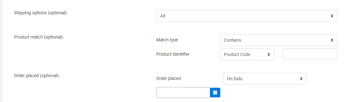 Close-up of advanced pick wave options