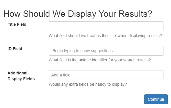 Quepid results display options