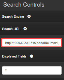 Splainer screen with the generated URL higlighted