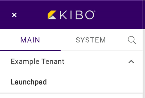 The Launchpad link at the top of the Admin navigation menu