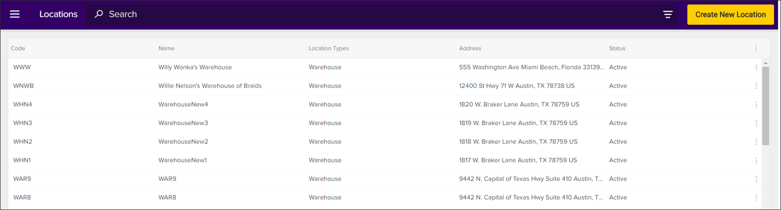 Manage Locations - Kibo Documentation