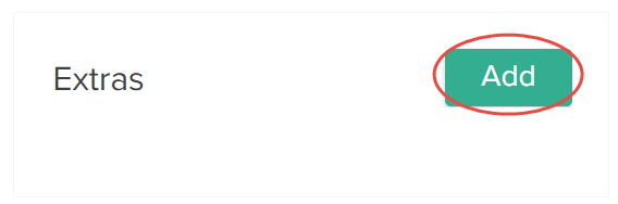 Close-up of the Extras section header with a callout for the Add button