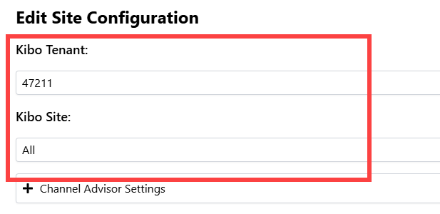 The tenant and site application configurations