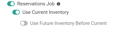 Reservation Job Settings