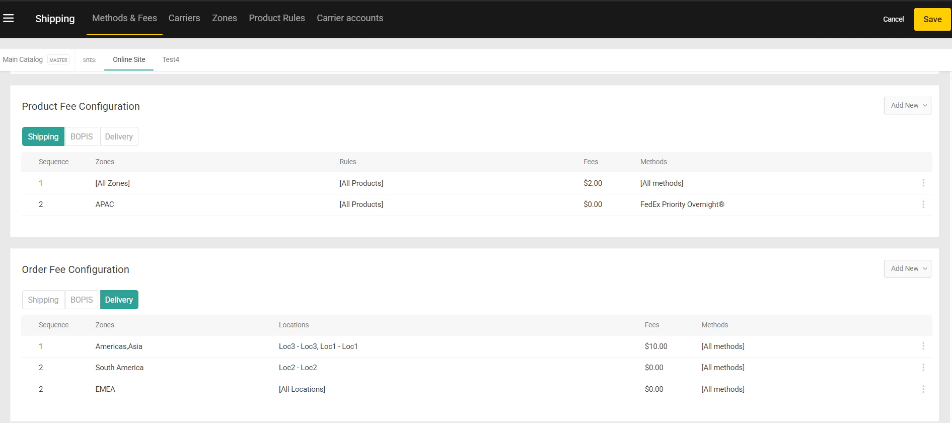 Handling Fee Configuration Image1