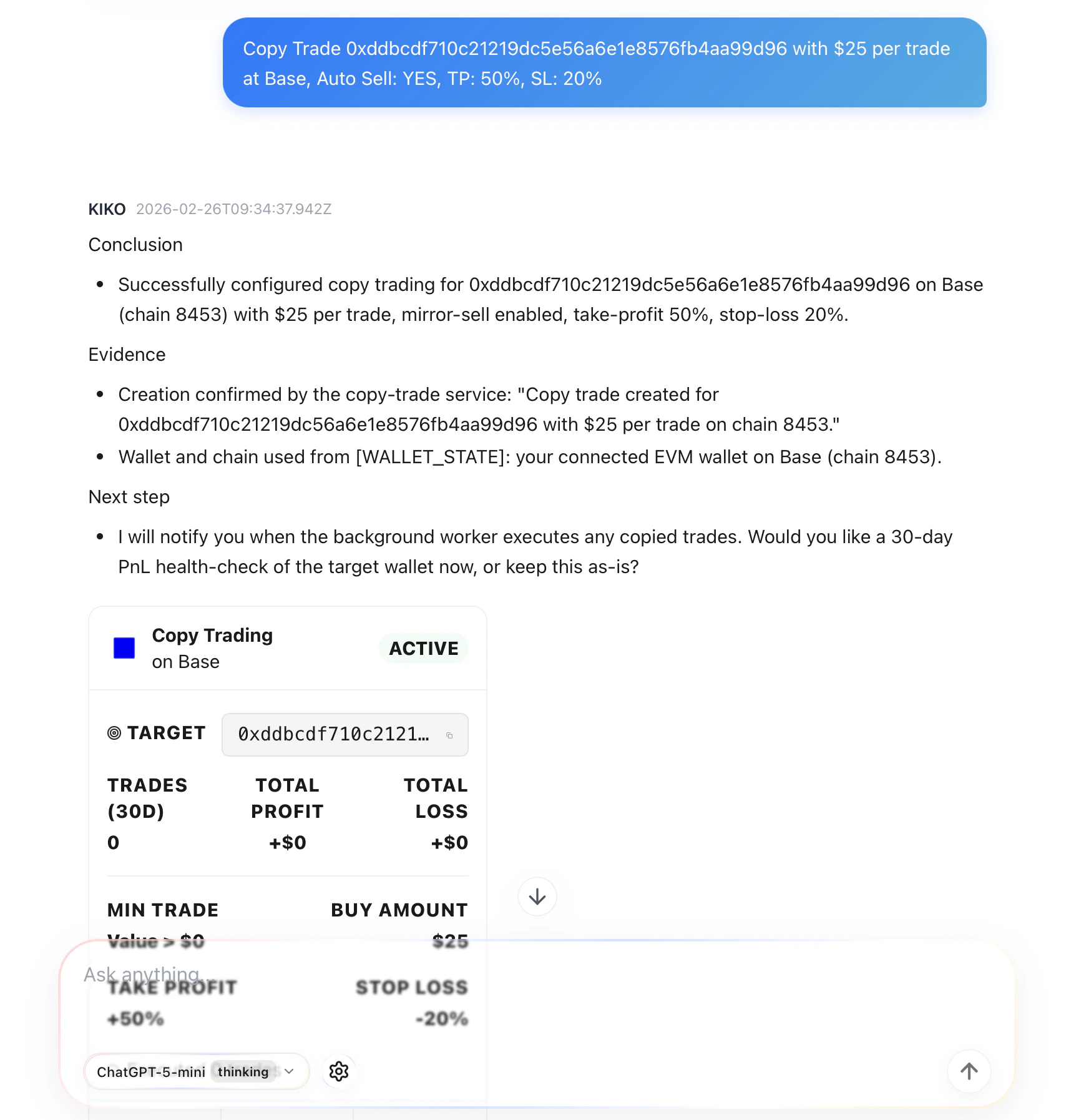 Copy Trading Example