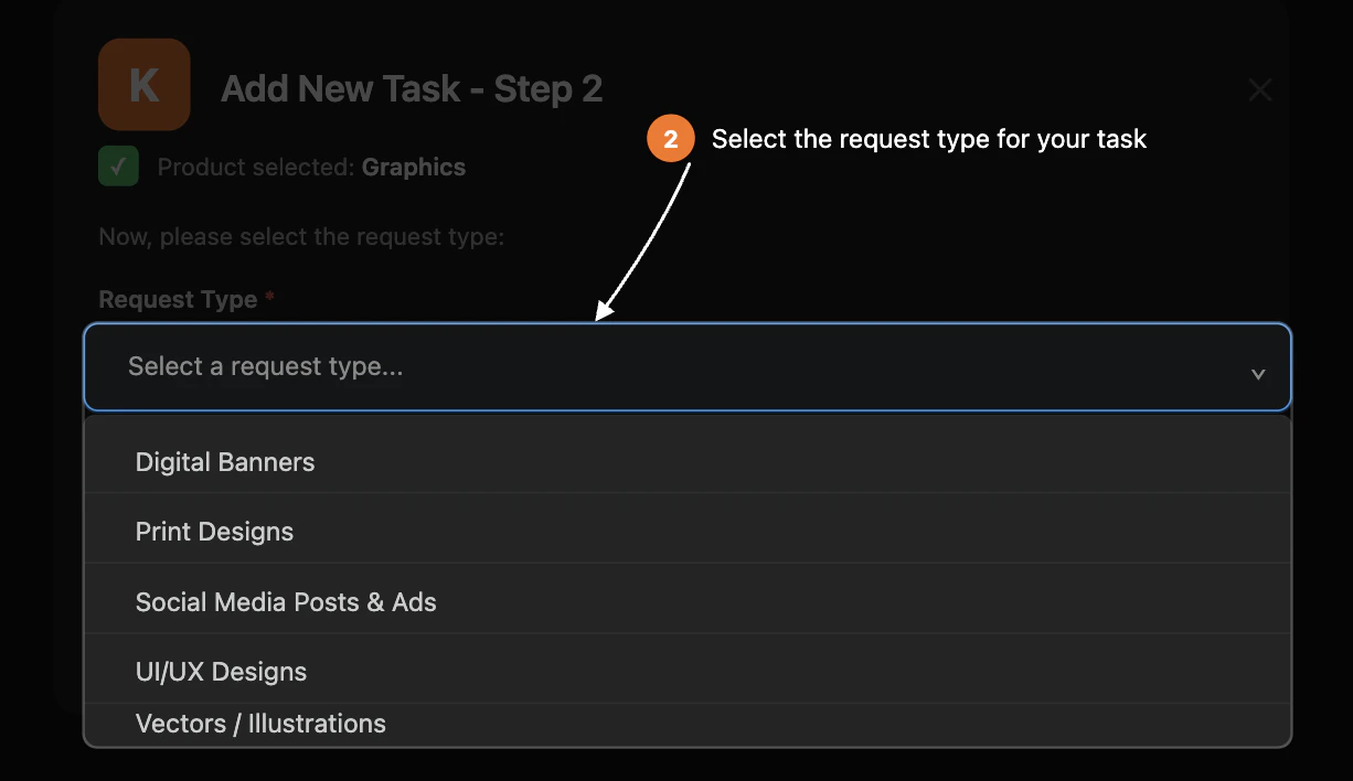 Choose request type