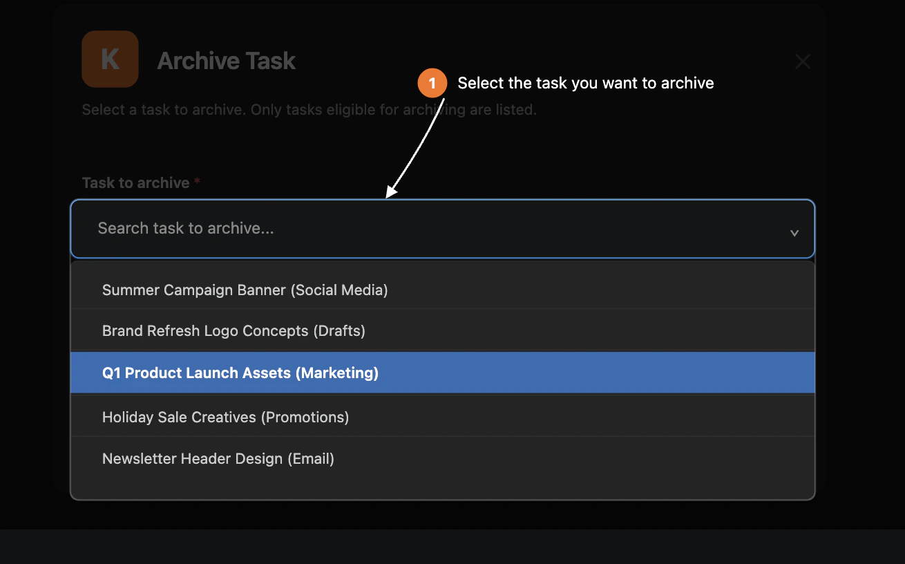 Confirm archive