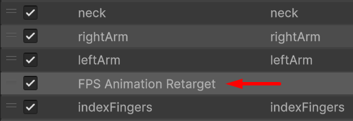 FPS feature positioned in the feature list