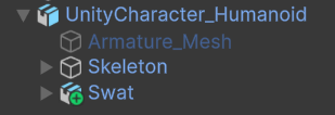 Source character mesh hidden while the source hierarchy remains active
