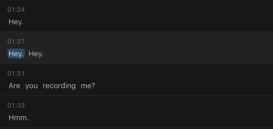 recording suspicion messages