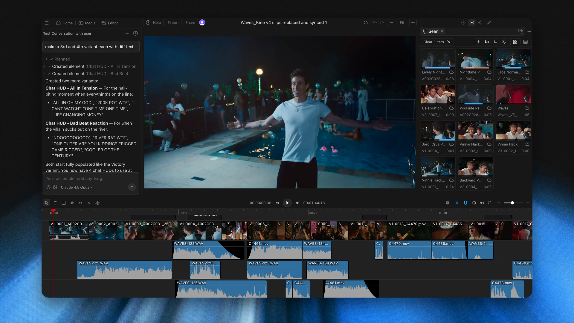 video editing timeline