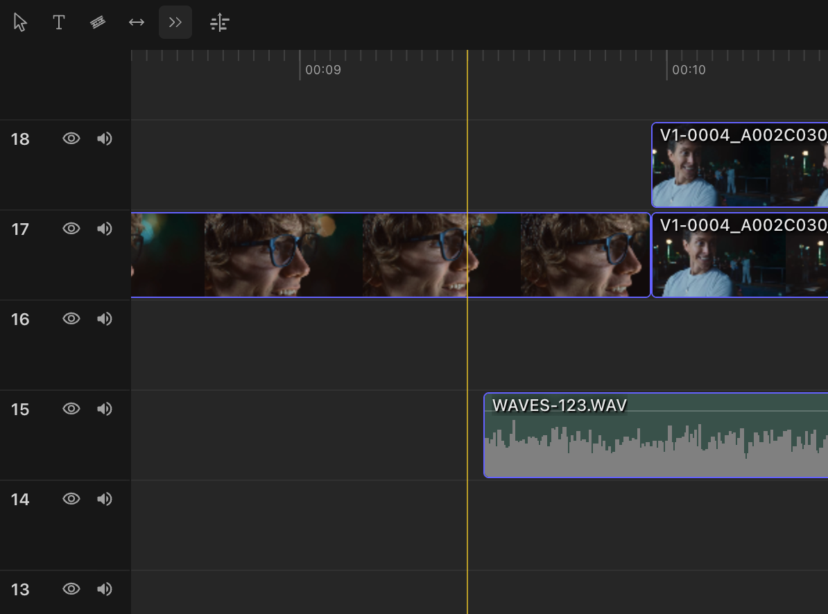 video editing timeline