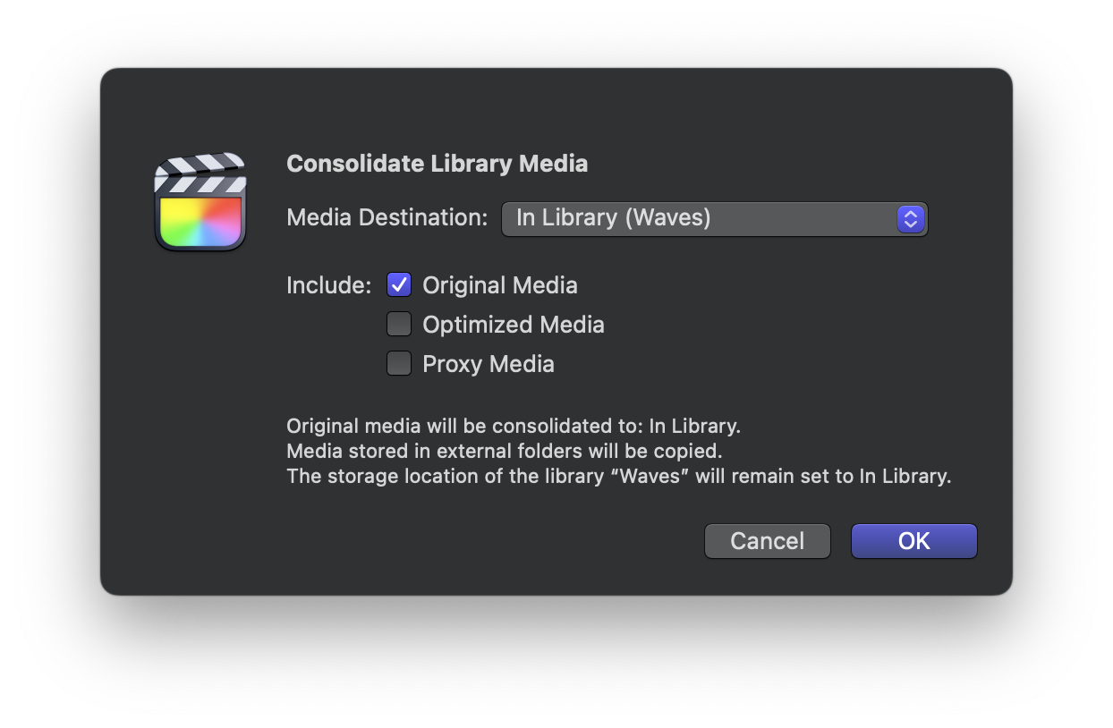 consolidate library media