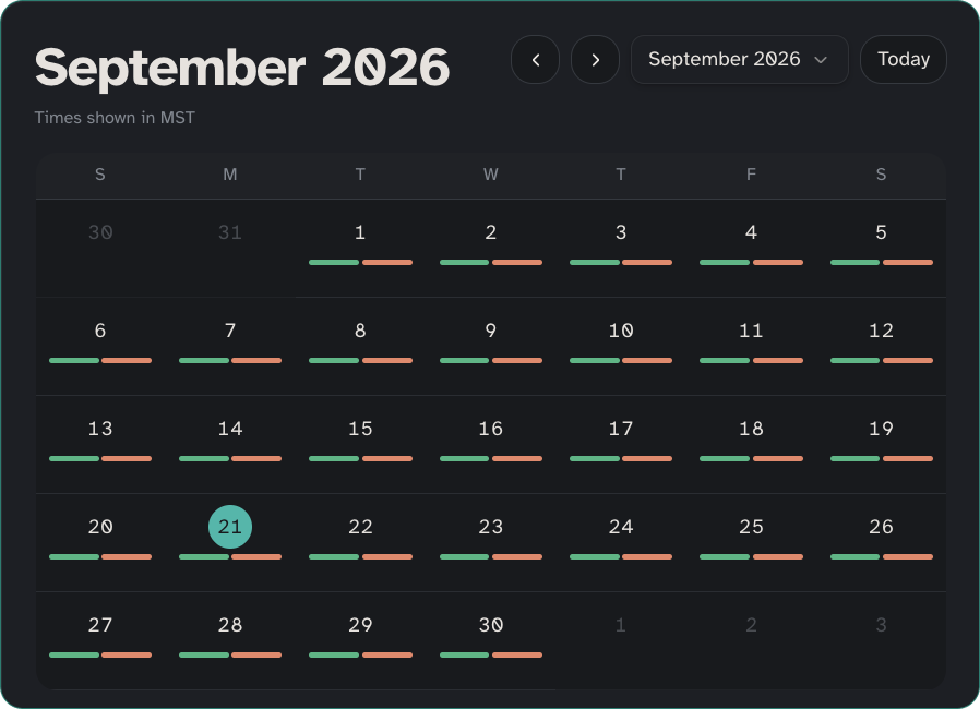 Calendar Dark 1