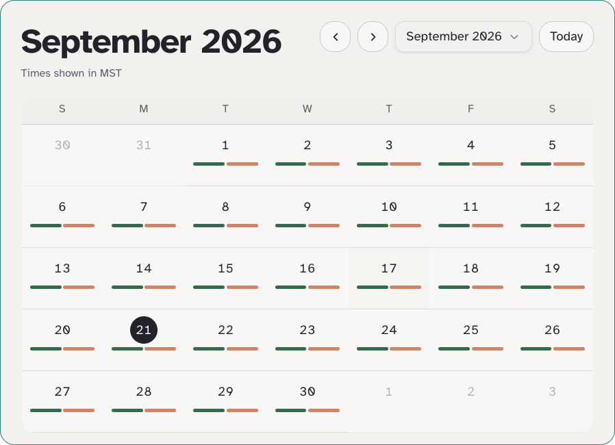 Calendar Dark 1 Calendar Dark 1