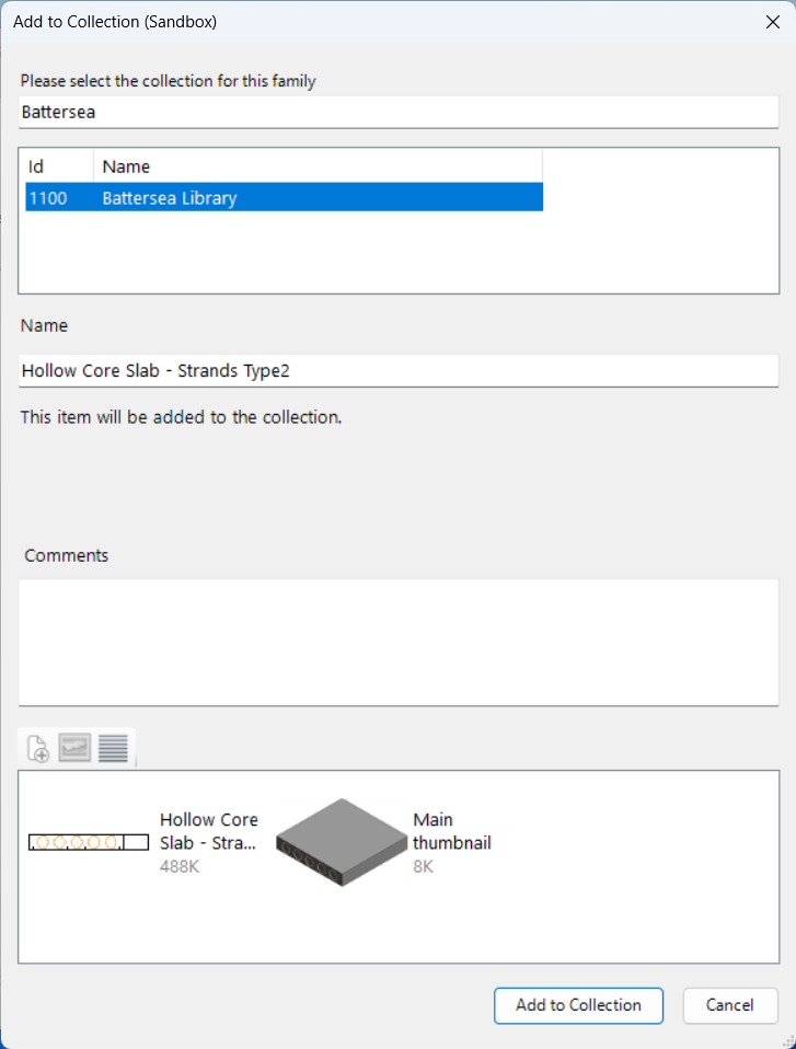Add to Collections Add-in dropdown