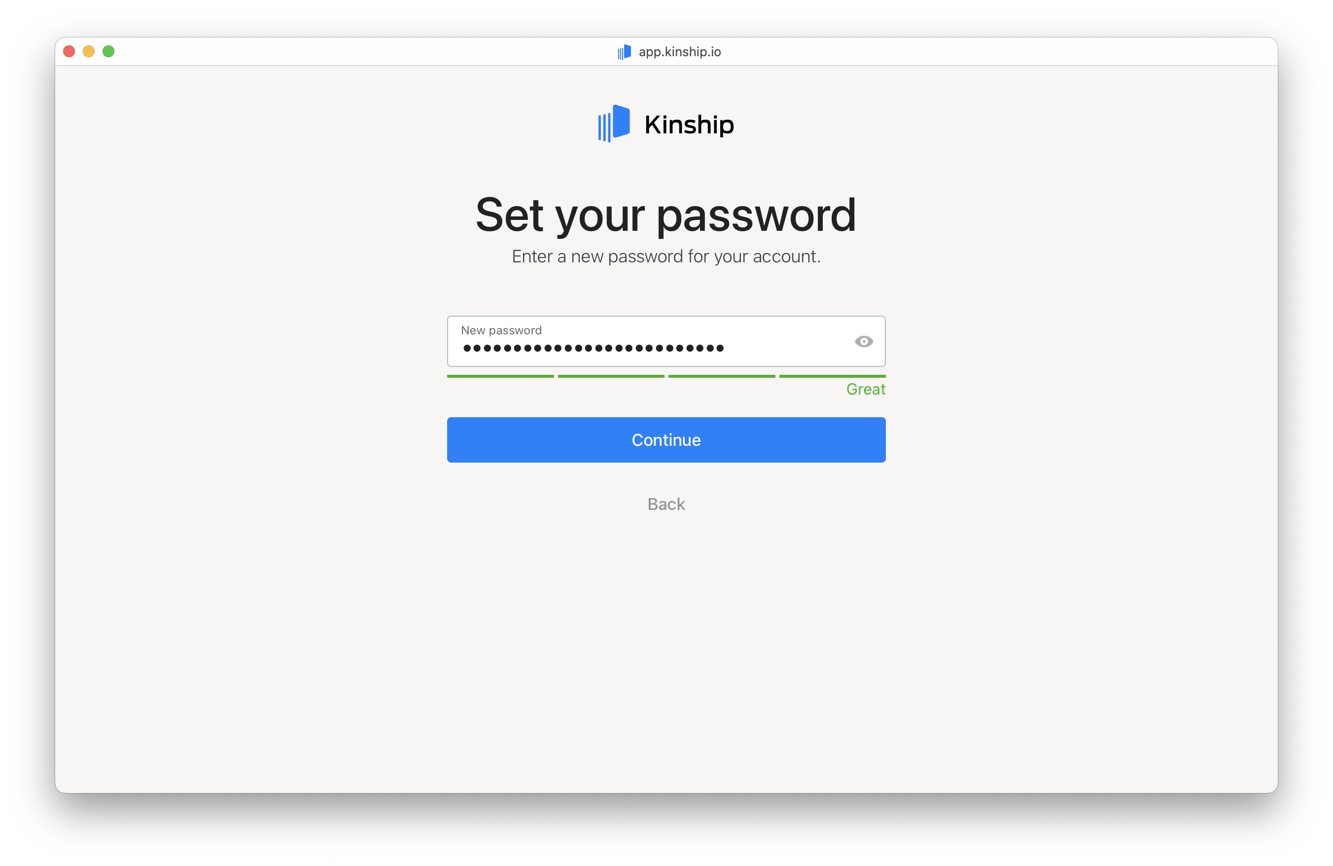 Set your password