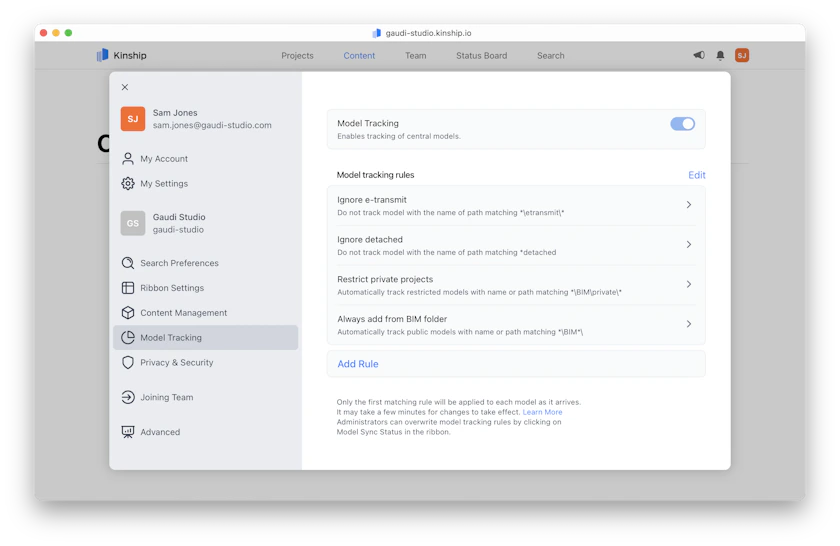 How to Set Up Model Sync Rules - Kinship