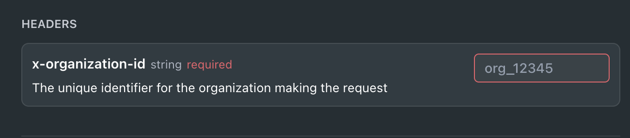 Organization ID Header